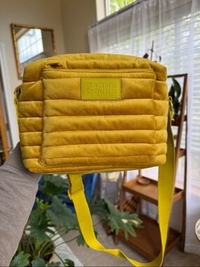 Dagne Dover Micah Crossbody in Ochre Velvet Puff
